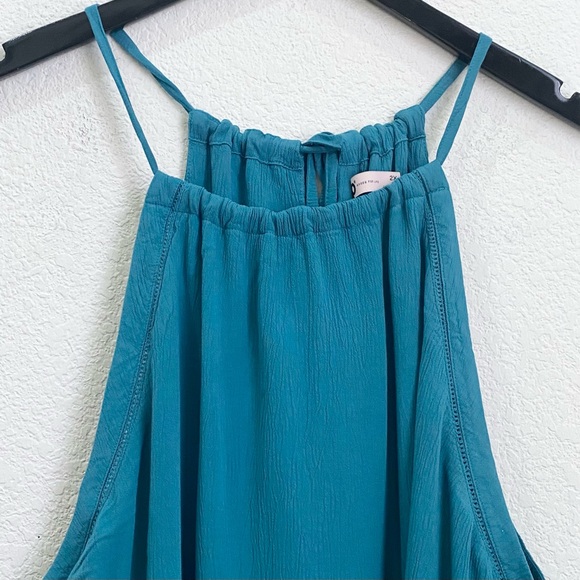 SO High Neck Crochet Trim Babydoll Teal Dress Women’s Plus Size 2X NWT $42 - Picture 9 of 14